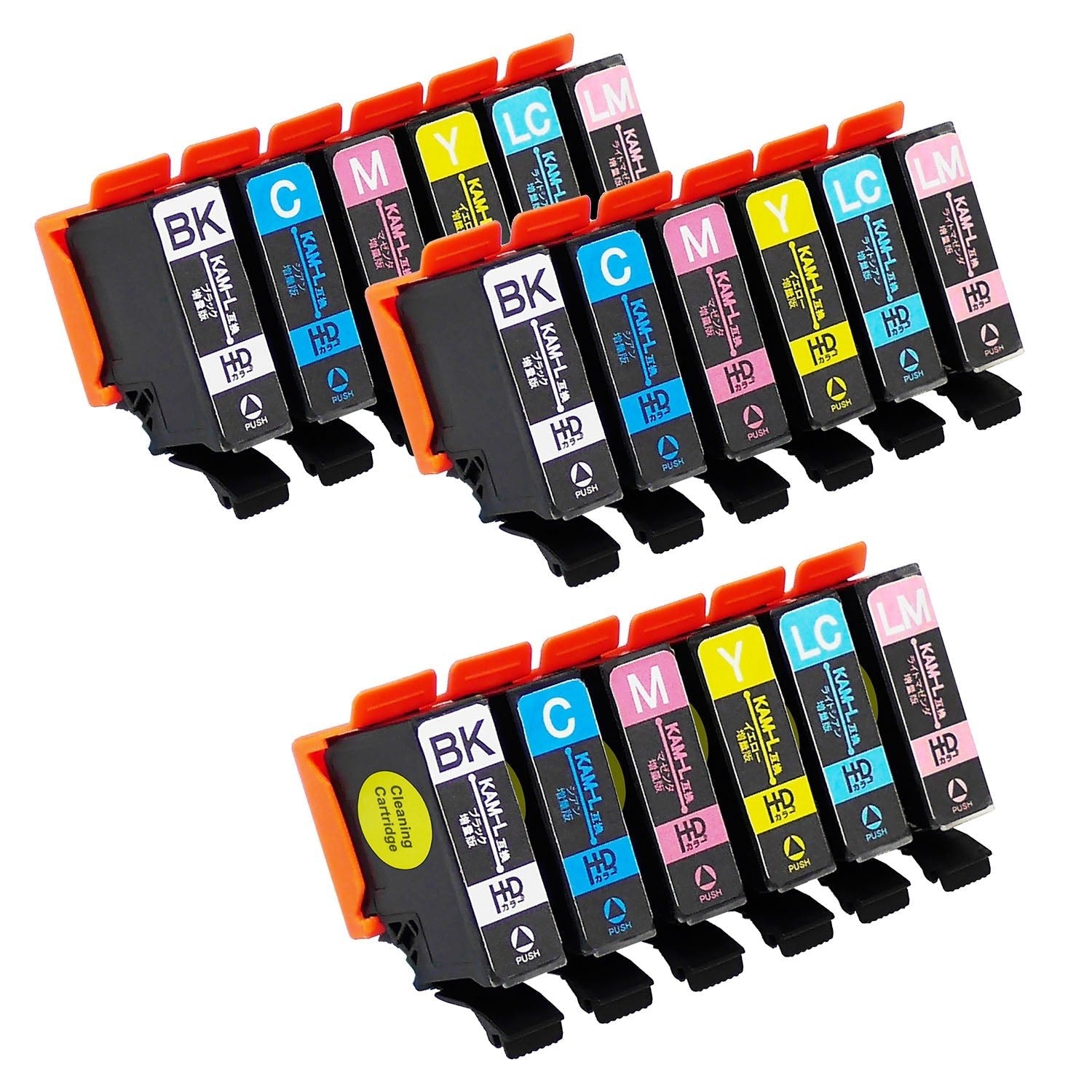 エプソン用 KAM-6CL-L (カメ) 互換インクと洗浄カートリッジのセット 増量版