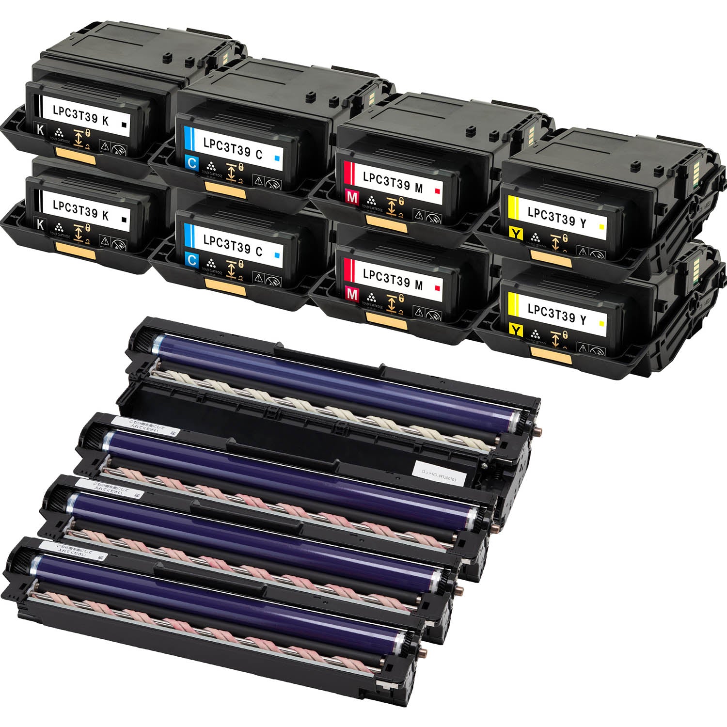 エプソン用 LPC3T39 互換トナー 4色+LPC3K17 国内再生 感光体ユニット 4色