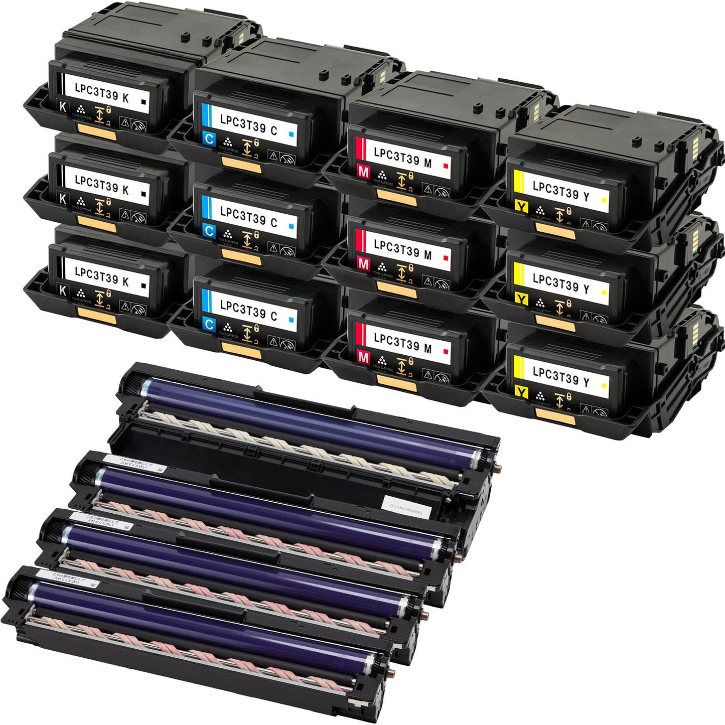 エプソン用 LPC3T39 互換トナー 4色+LPC3K17 国内再生 感光体ユニット 4色