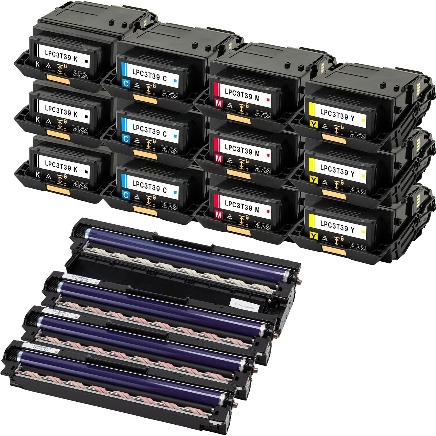 エプソン用 LPC3T39 互換トナー 4色+LPC3K17 国内再生 感光体ユニット 4色