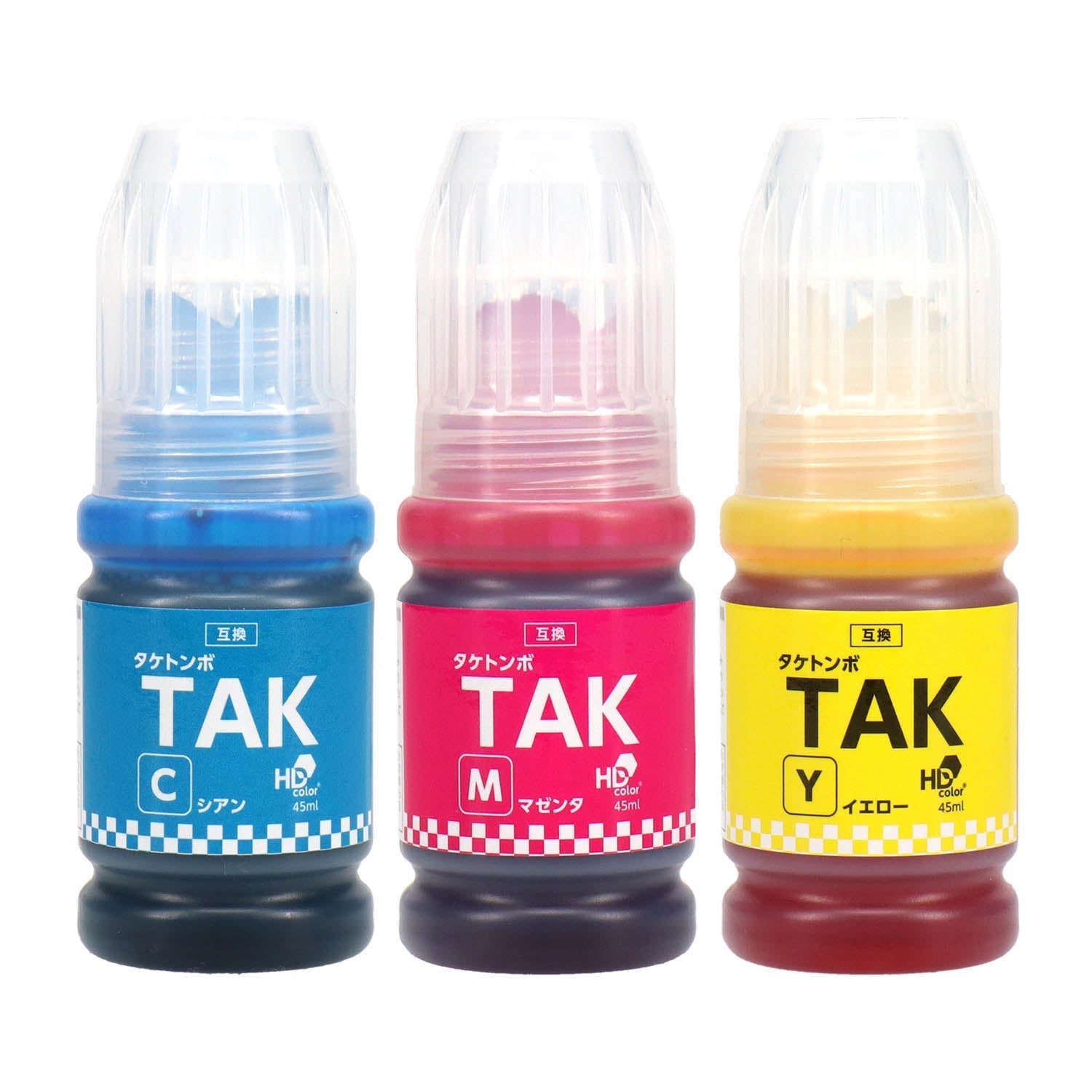 エプソン用 TAK (タケトンボ) 互換インクボトル カラー3色