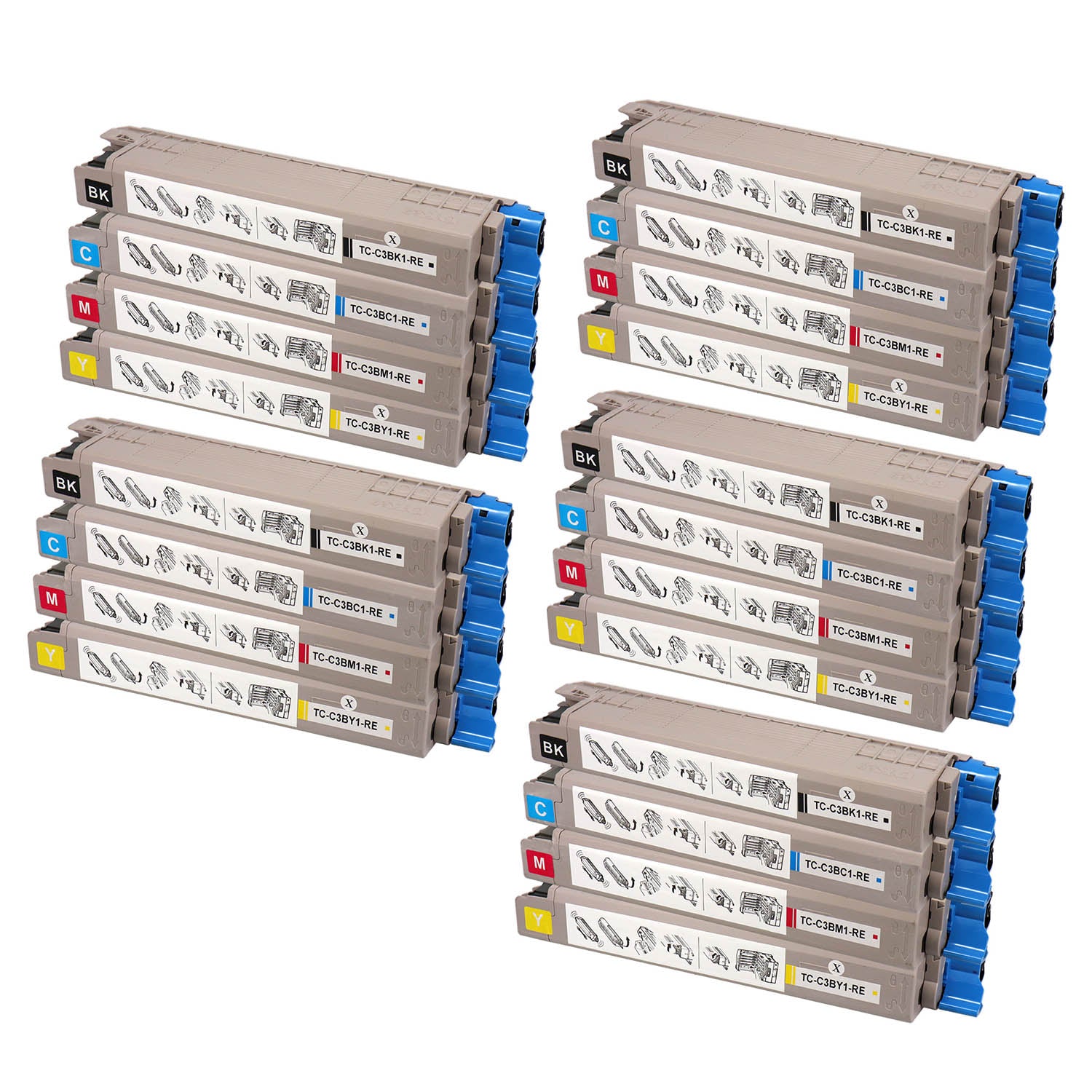 OKI用 TC-C3B1 リサイクルトナー 4色セット