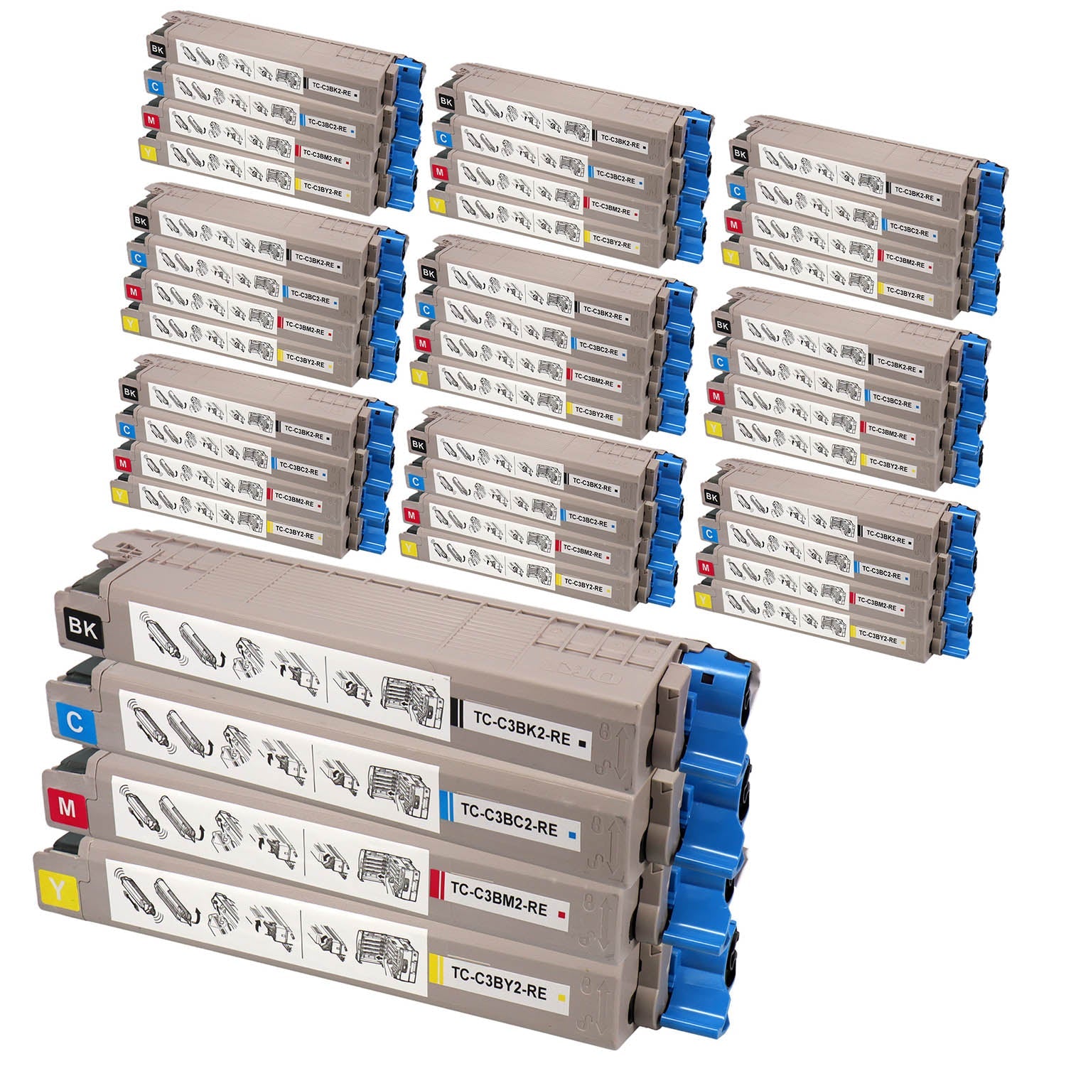 OKI用 TC-C3B2 リサイクルトナー 4色セット 大容量