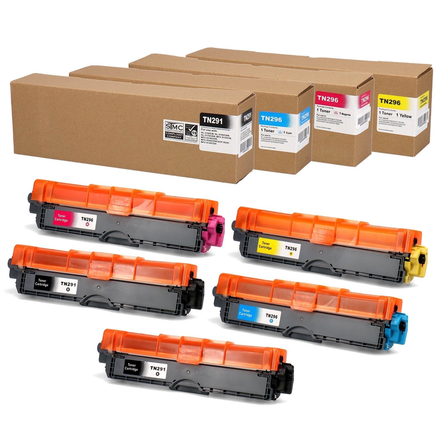 ブラザー用 TN-291/296 互換トナー 4色セット