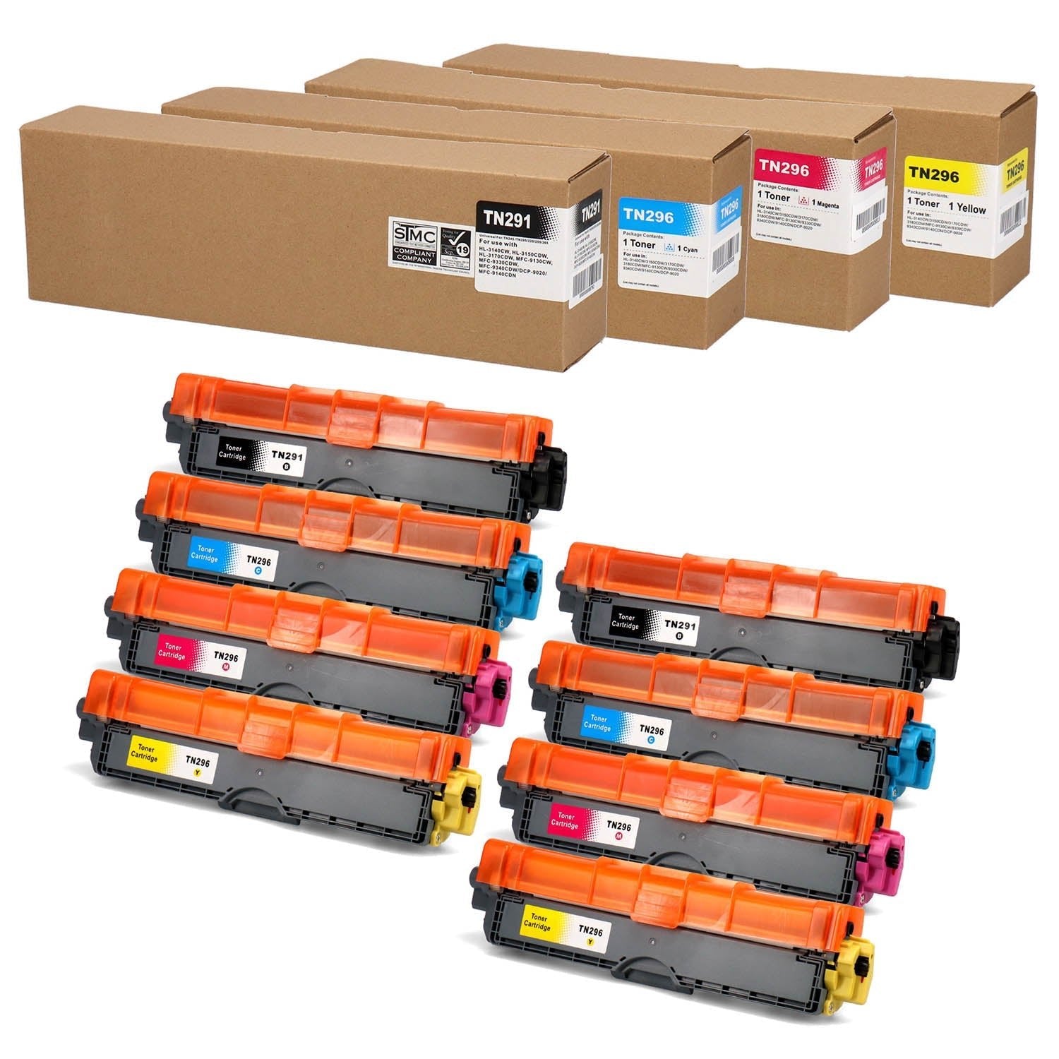 ブラザー用 TN-291/296 互換トナー 4色セット