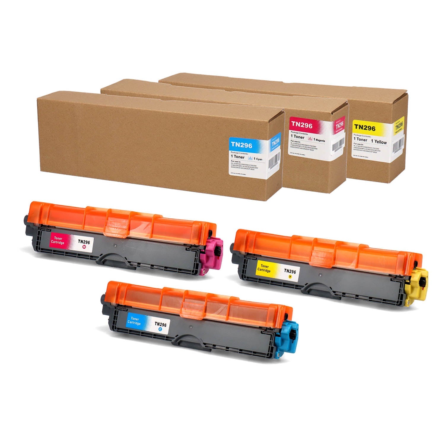 ブラザー用 TN-296 互換トナー カラー3色