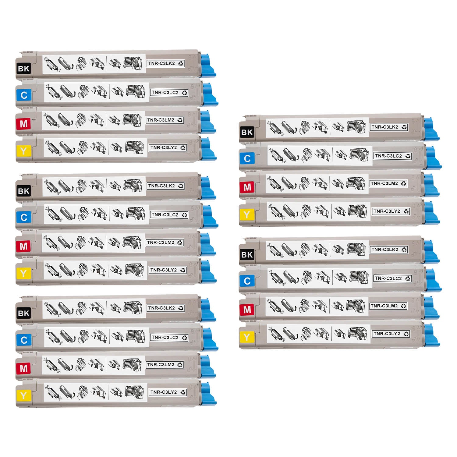 OKI用 TNR-C3L2 リサイクルトナー 4色セット