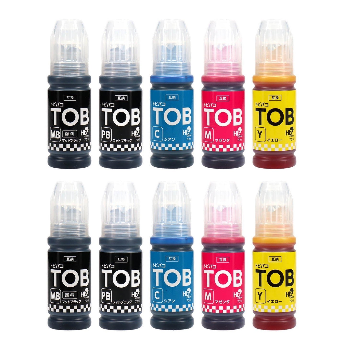 エプソン用 TOB (トビバコ) 互換インクボトル 5色セット