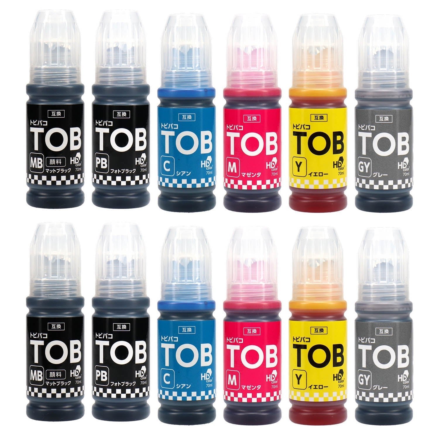 エプソン用 TOB (トビバコ) 互換インクボトル 6色セット