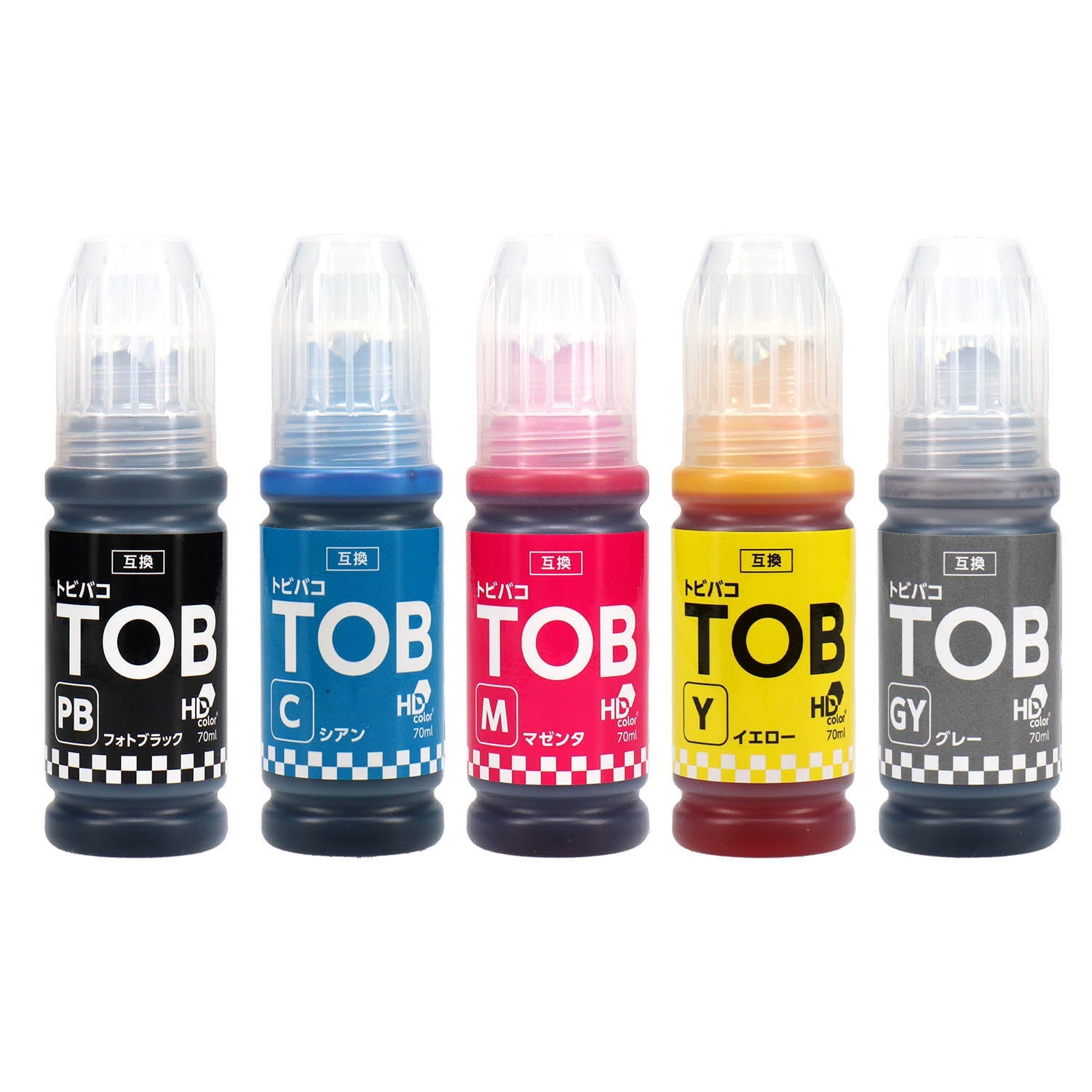エプソン用 TOB (トビバコ) 互換インクボトル 染料 5色セット
