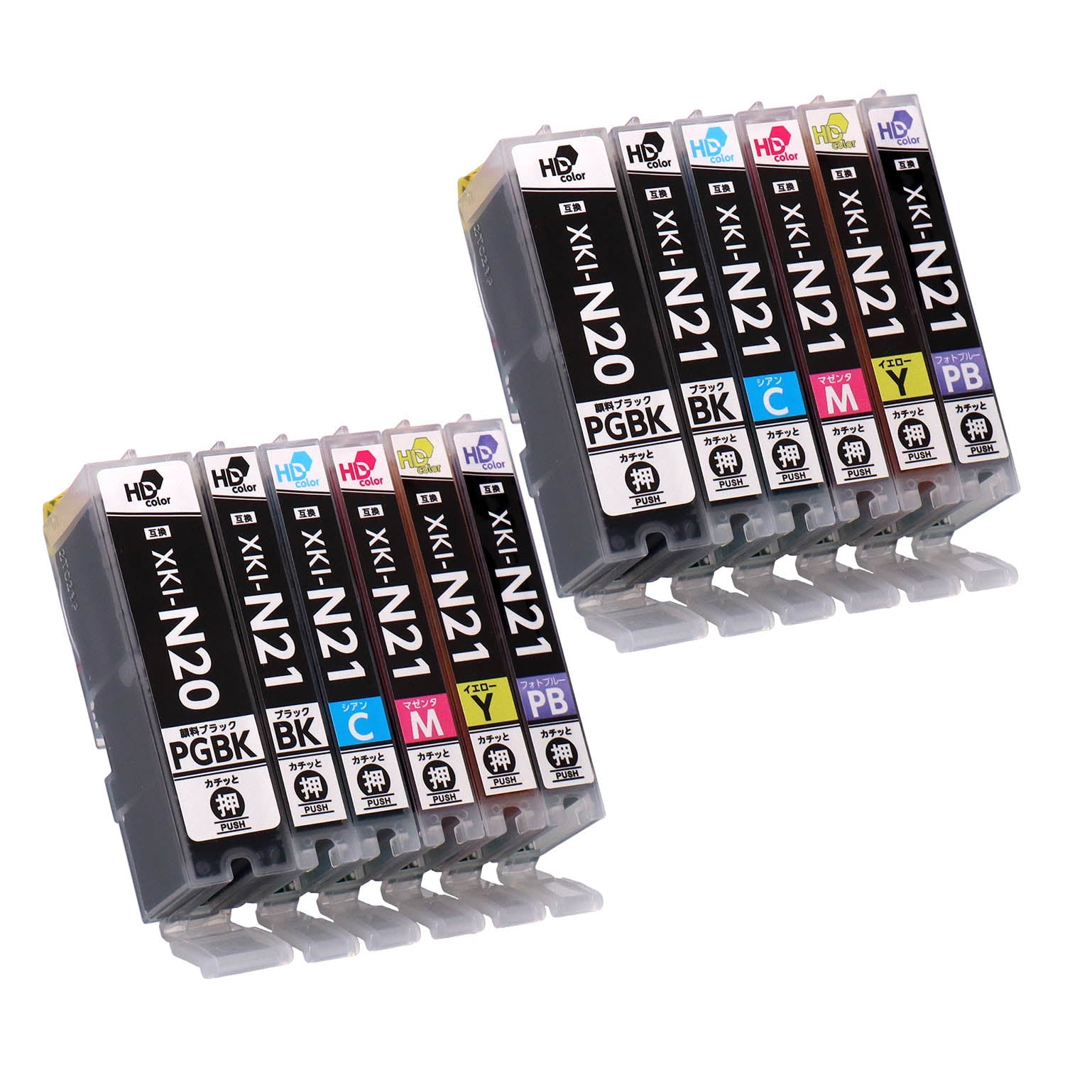 キヤノン用 XKI-N21+N20/6MP 互換インク 6色セット