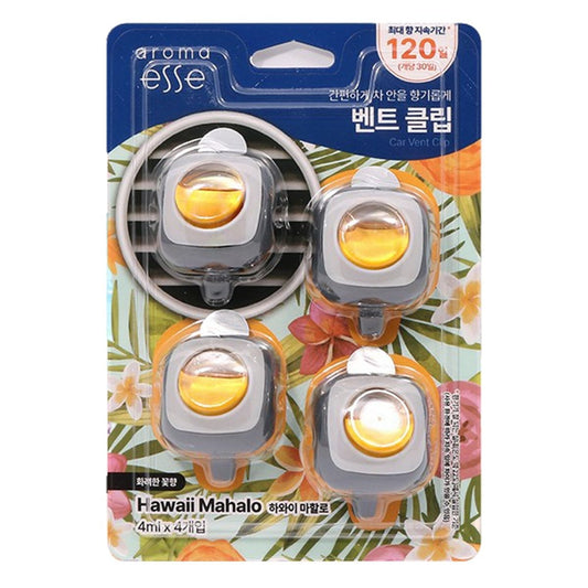 Aroma Esse (アロマエッセ)　Car Vent Clip ハワイマハロ