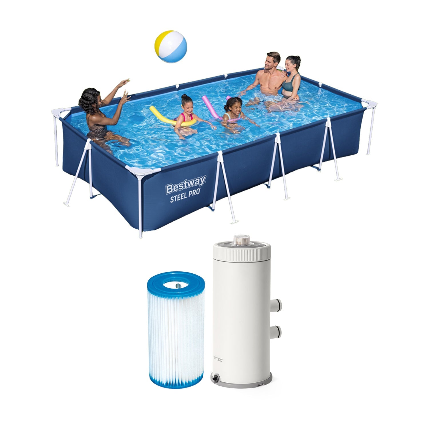Bestway フレームプール 4.0m+フィルターポンプ