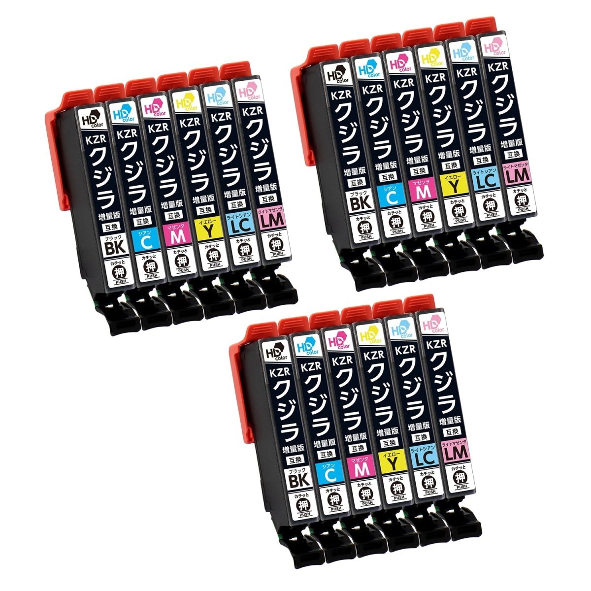 エプソン用 KZR - 6CL - L （クジラ）互換インク 6色セット 増量版