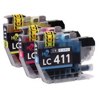 ブラザー用 LC411 互換インク カラー3色セット