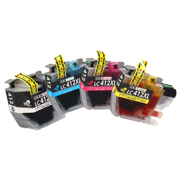 未使用^_^favori★インク LC412XL-4PK (LC412の大容量) 4色セット ブラザー用 互換インク インク