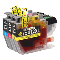 ブラザー用 LC412XLC / LC412XLM / LC412XLY 互換インク カラー3色セット 大容量