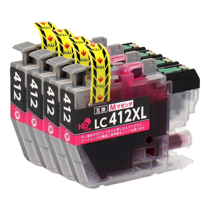 ブラザー用 LC412XLM 互換インク マゼンタ 大容量