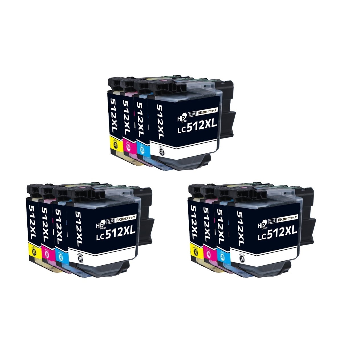ブラザー用 LC512 互換インク 4色セット 大容量 LC512XLBK / LC512XLC / LC512XLM / LC512XLY