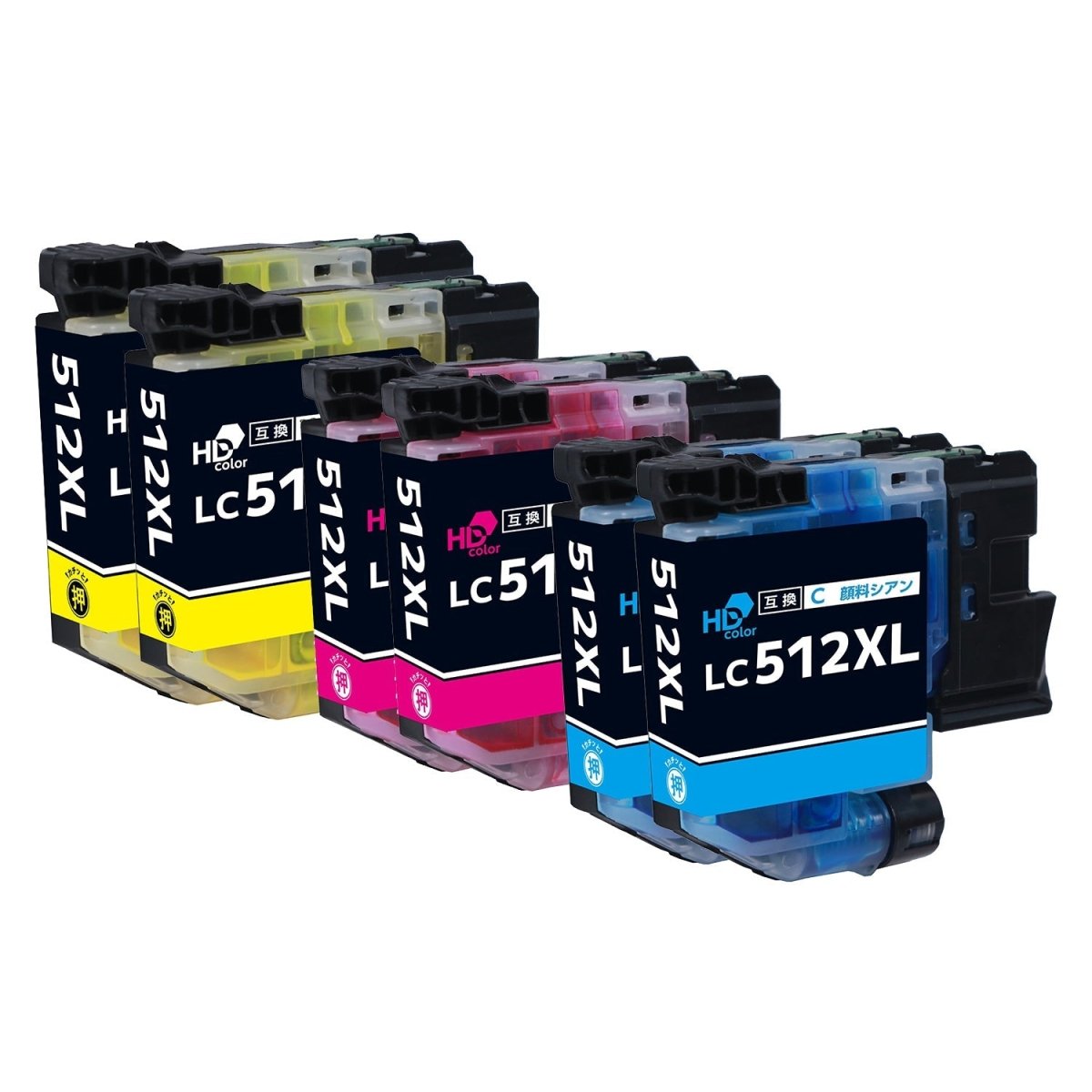 ブラザー用 LC512XLC / LC512XLM / LC512XLY 互換インク カラー3色