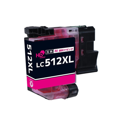 ブラザー用 LC512XLM 互換インク マゼンタ 大容量