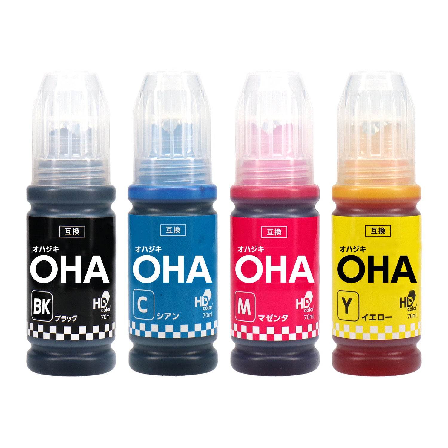 エプソン用 OHA (オハジキ) 互換インクボトル 4色セット