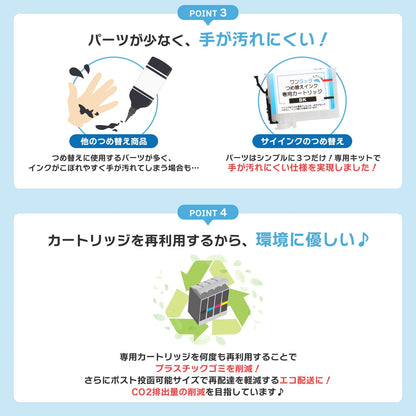 エプソン用 MUG-4CL つめ替えインク 4色セット