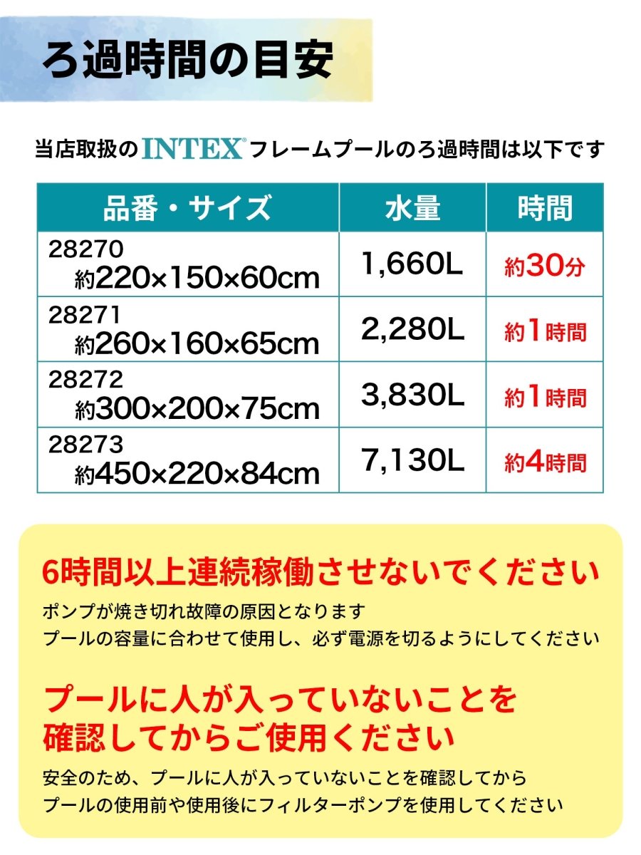 INTEX フィルターポンプ 循環ポンプ 26637J