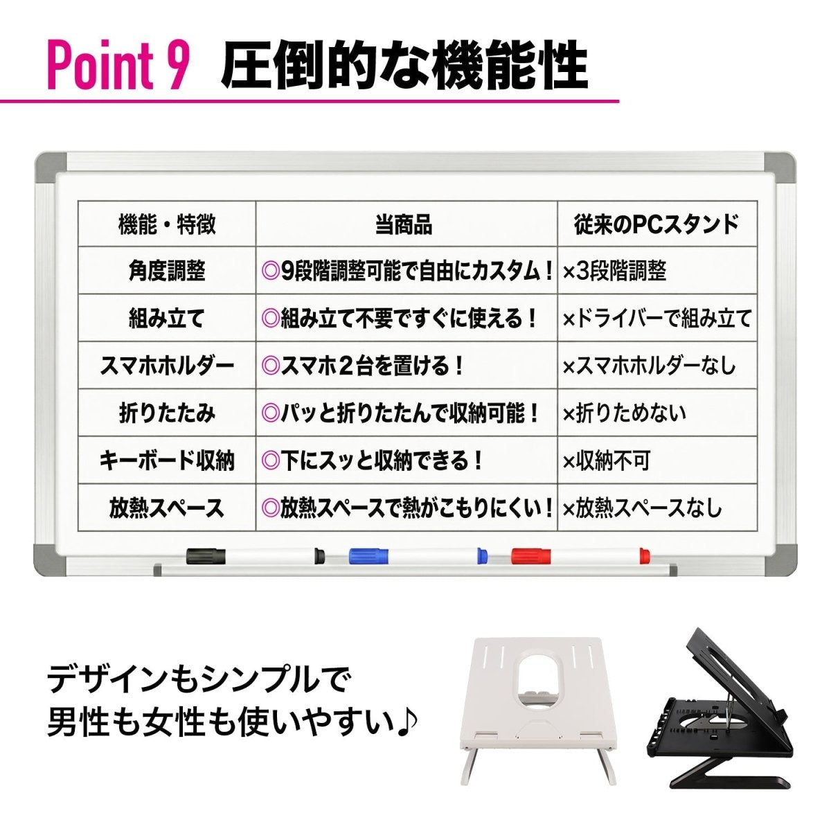 PCスタンド HP0923004 ブラック