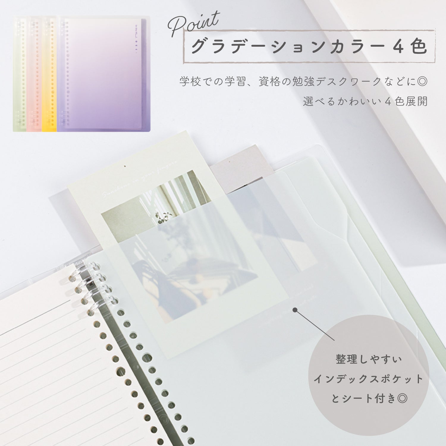 Nusign ルーズリーフバインダー 8穴 B5 40枚