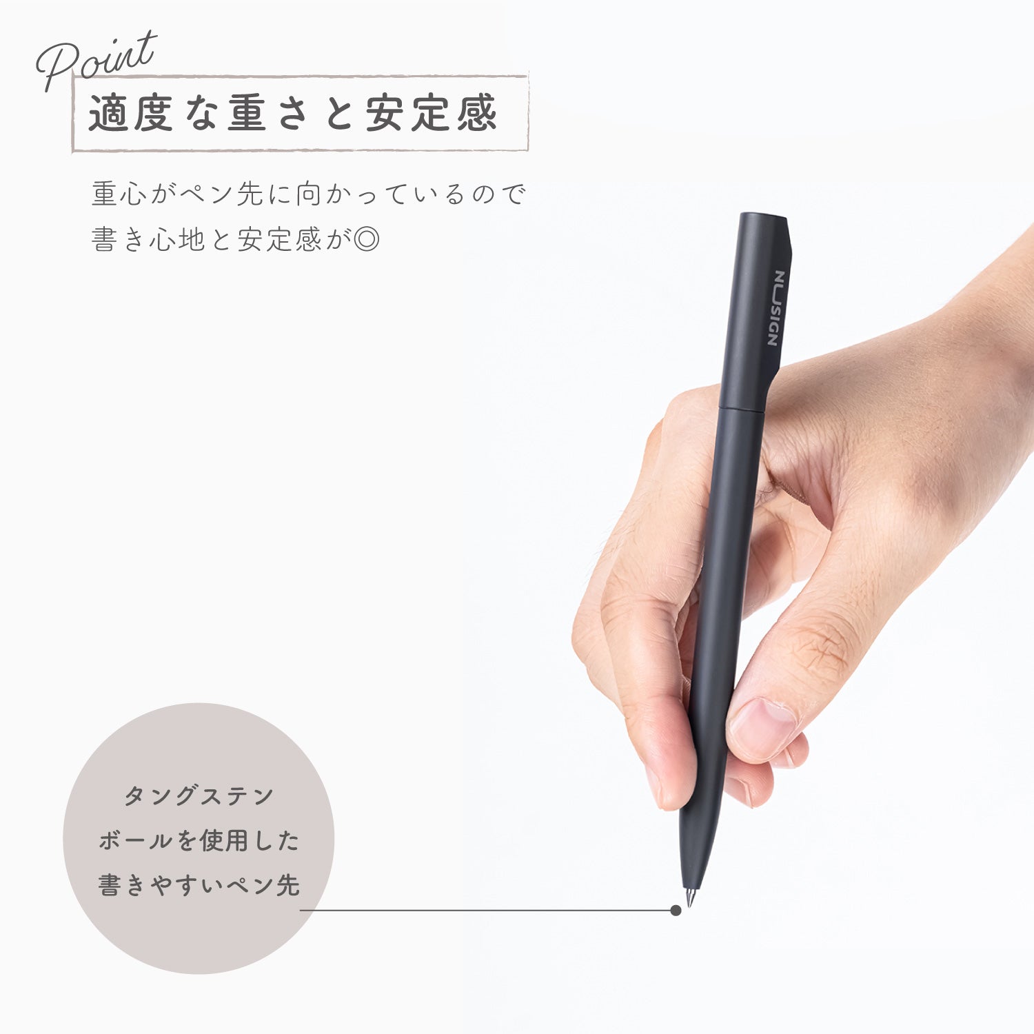 Nusign ジェルインクボールペン 0.5mm 黒インク 箱入り – インクの