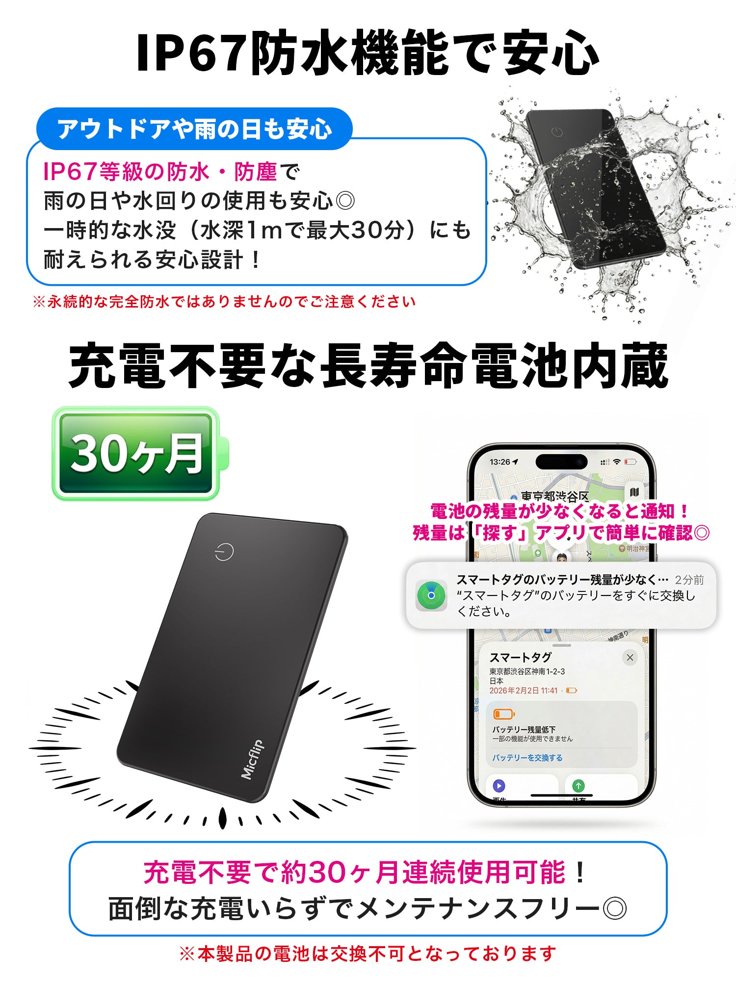 P10 lite ブルー 2台 新品未使用 残債無 送料込 カード型 電池式 スマートタグ P051 ブラック 本体 2個セット 最軽量