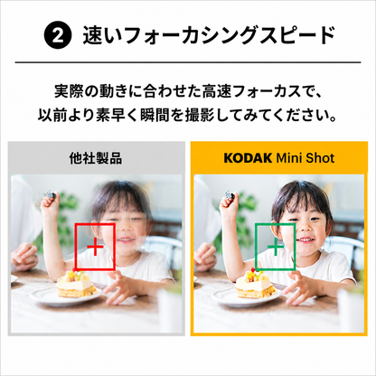 Kodak Mini Shot 2 RETRO インスタントカメラ イエロー コダック