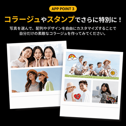 Kodak Mini Shot 3 ERA インスタントカメラ ブラック＋専用インクカートリッジ ICRG-330 76×76mm 1パック10枚 x 3入り(30枚) コダック