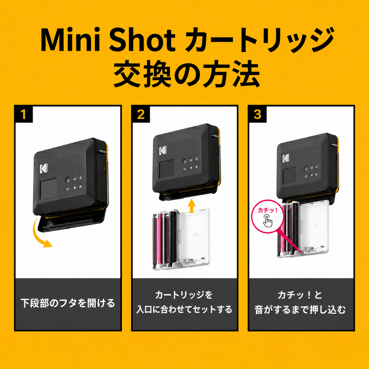 Kodak Mini Shot 3 RETRO インスタントカメラ コダック