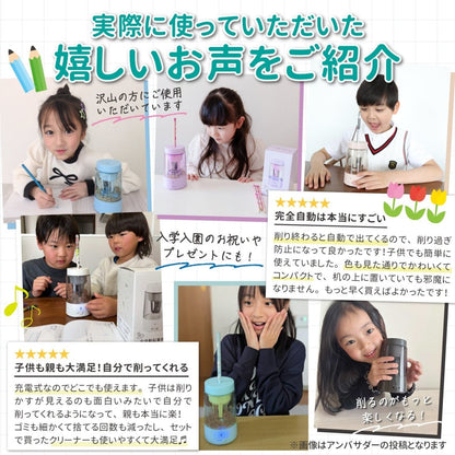 電動鉛筆削り ミルキーホワイト ギフト対応（レッド） QFP01