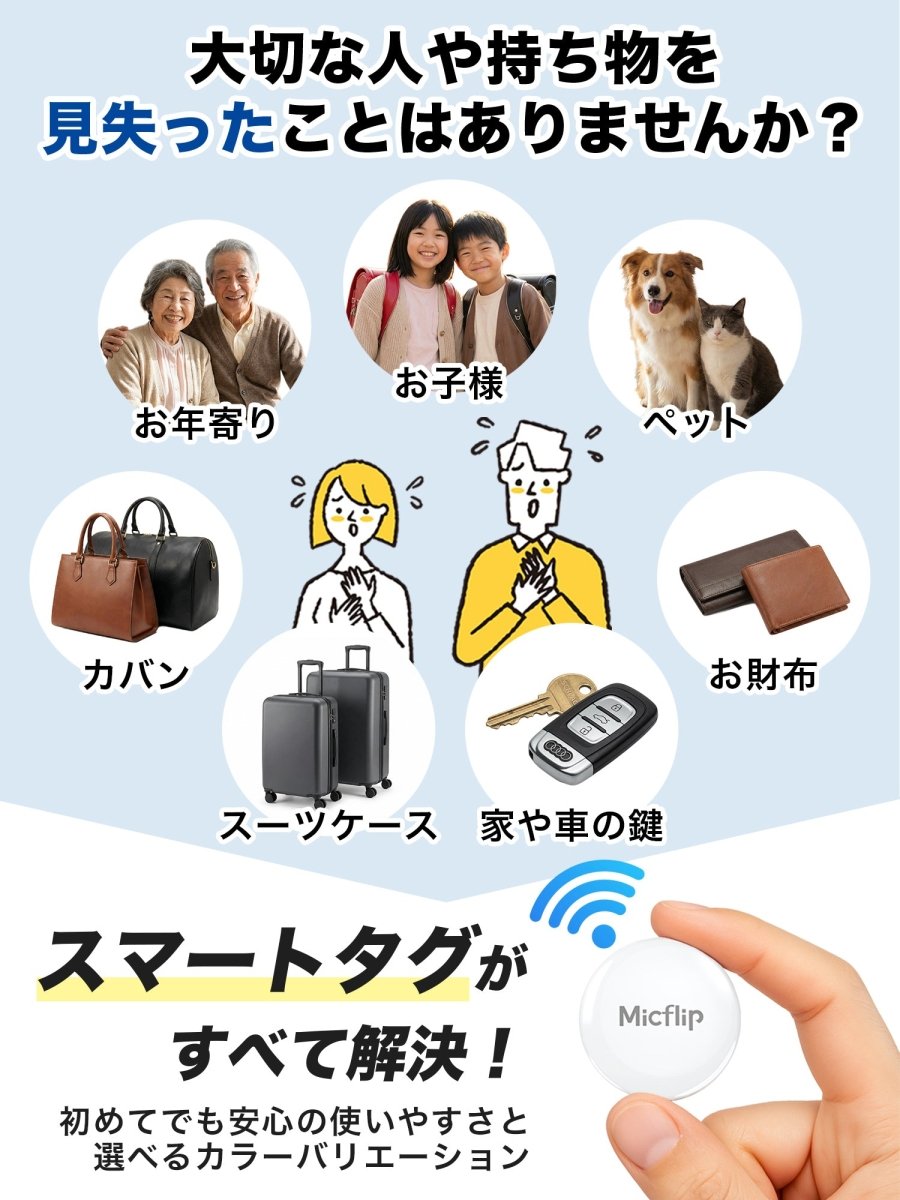 スマートタグ 紛失防止タグ スマートタグケース付き　P23