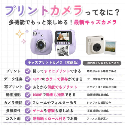 キッズプリントカメラ ブルー TCA-K11