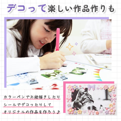 キッズプリントカメラ パープル シール感熱紙4色各1個 4本入り ギフト対応（レッド） TCA-K11