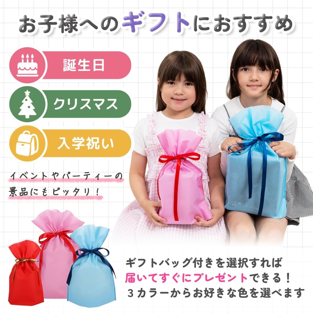キッズプリントカメラ パープル ビーズストラップ付き TCA-K11