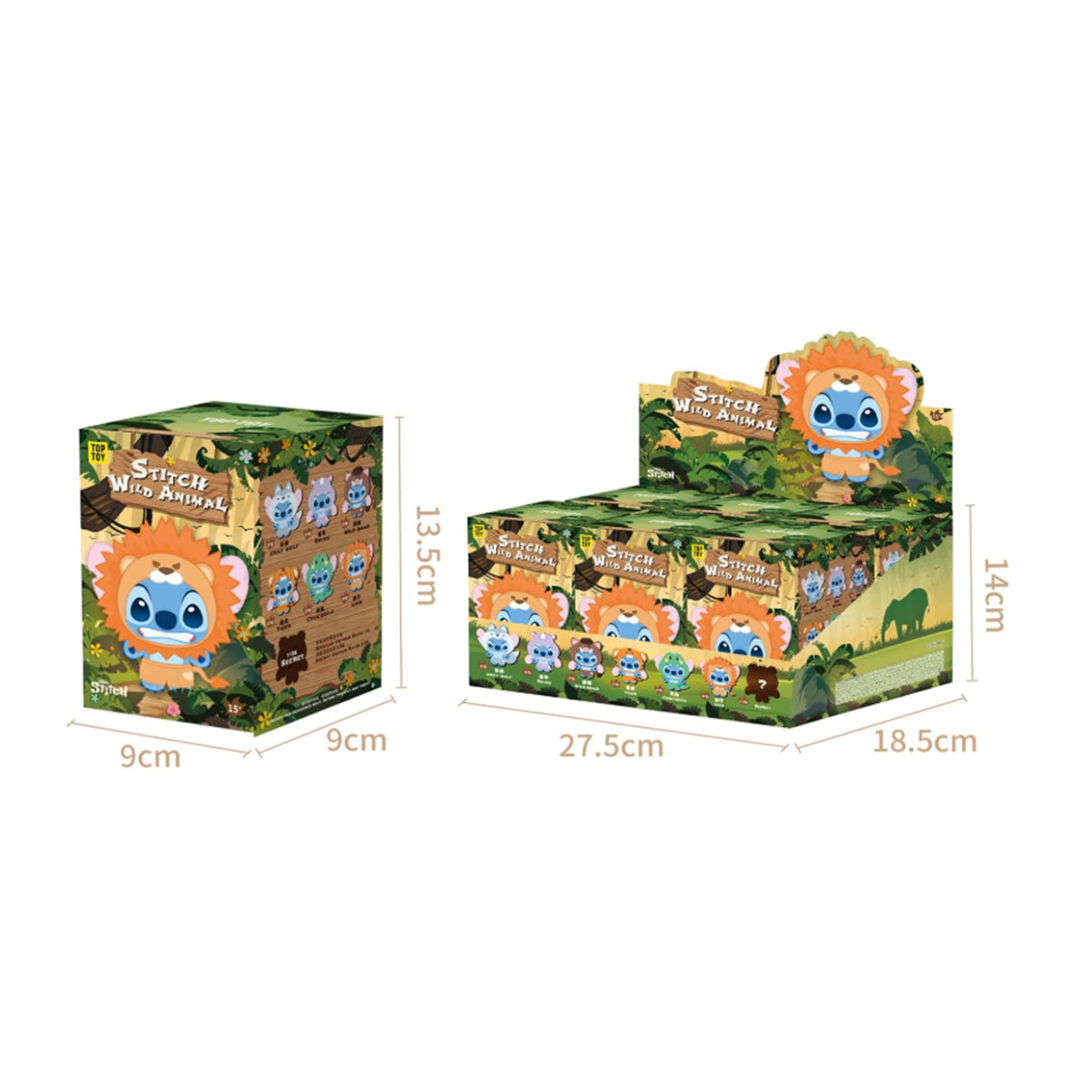 TOPTOY ディズニー スティッチ ワイルドアニマルシリーズ ソフビぬいぐるみ ブラインドボックス