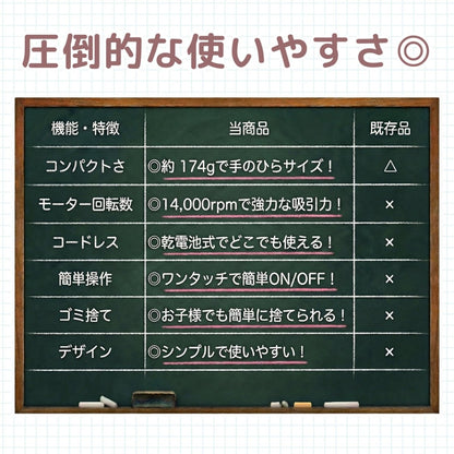 卓上クリーナー　乾電池式