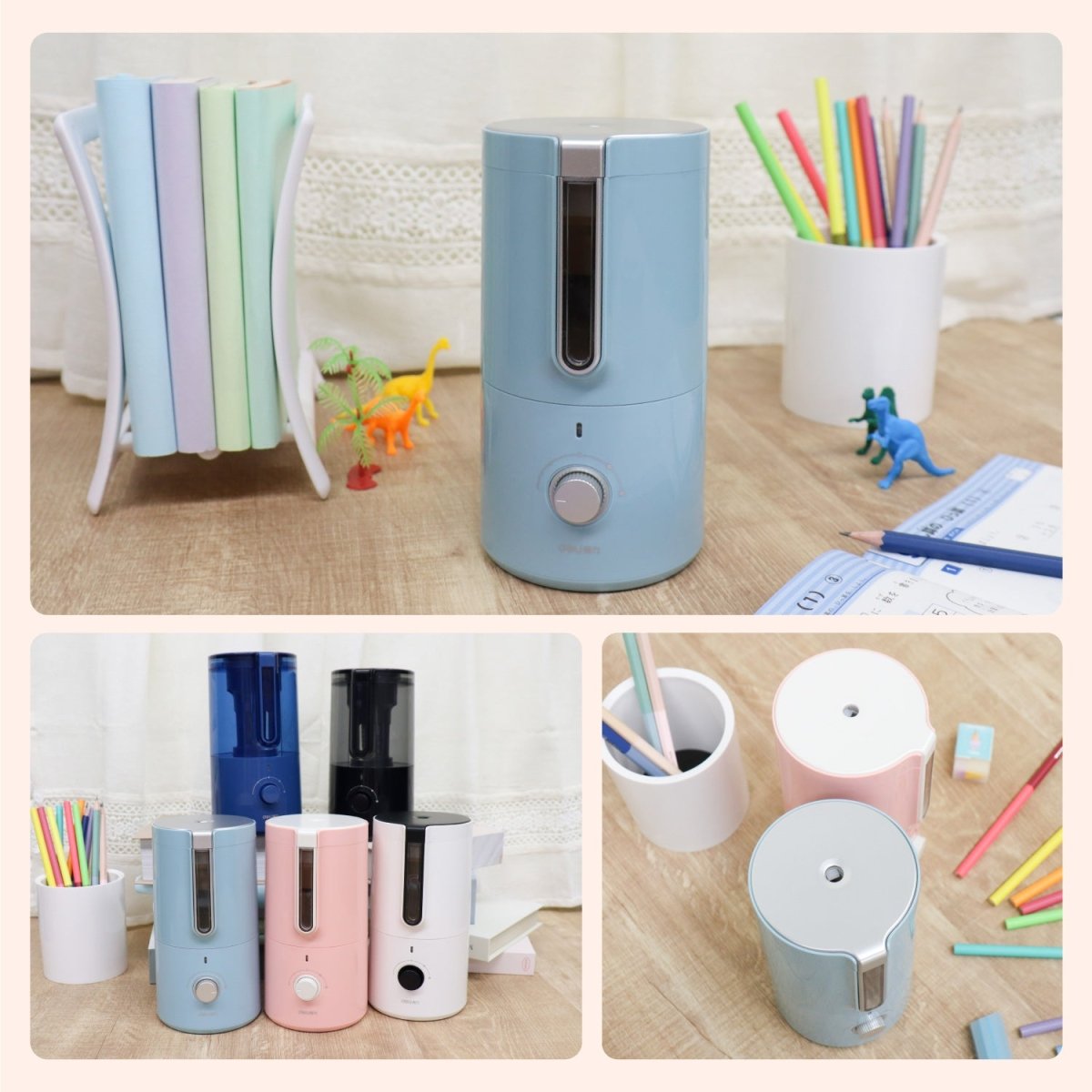 Amazon.co.jp: deli 電動鉛筆削りライトブルー 完全自動 VA8