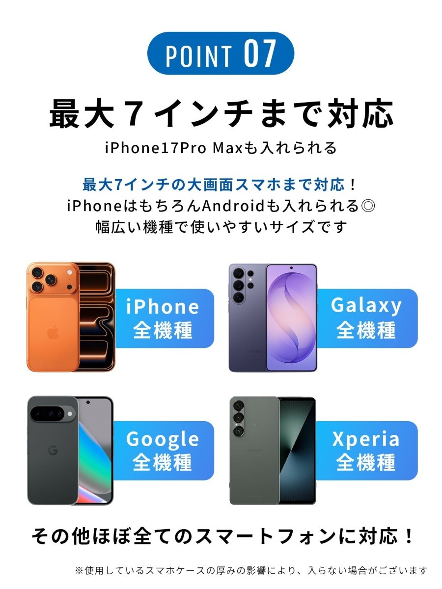 スマホ防水ケース 収納ポーチ一体型 WPC - 19247 ミント