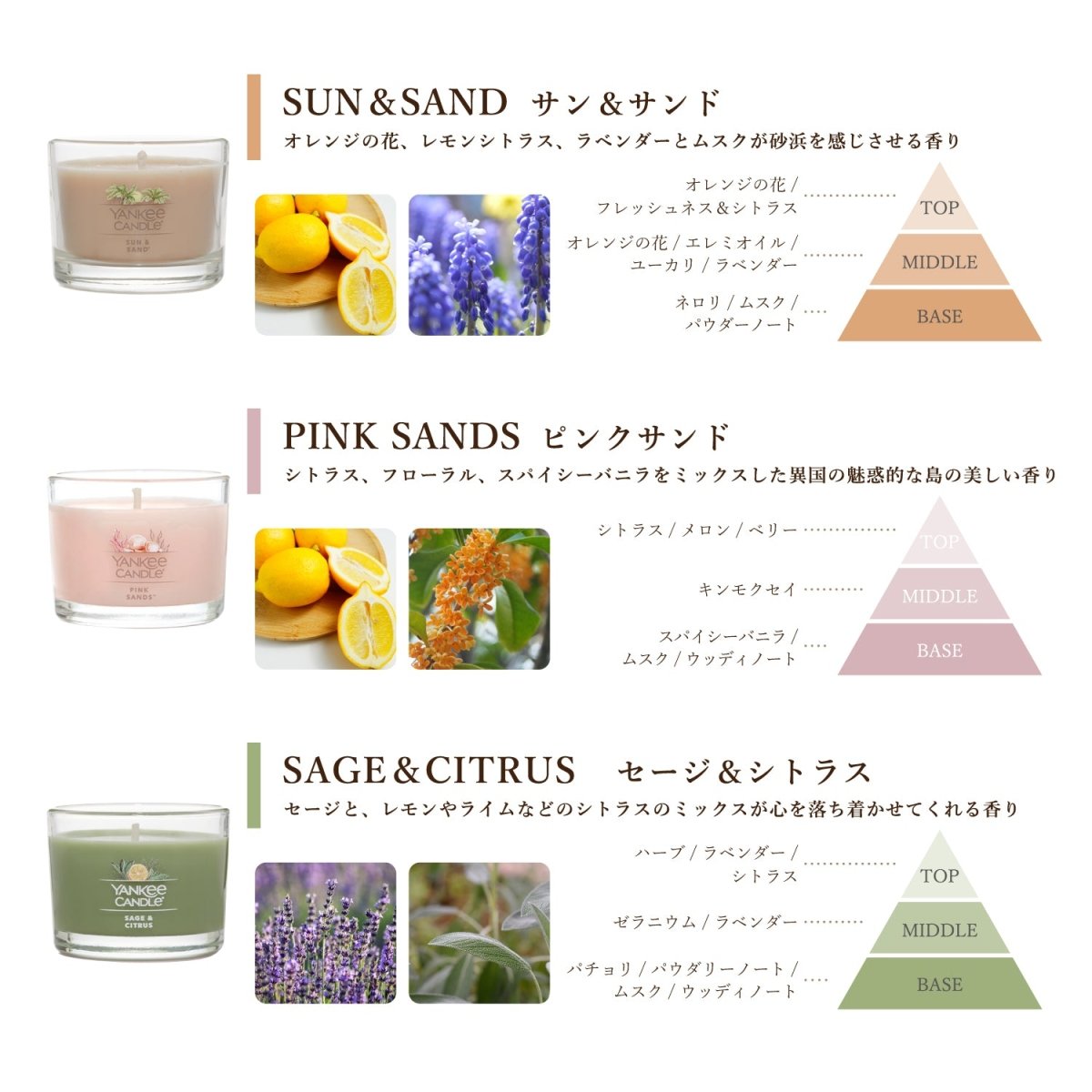 YANKEE CANDLE（ヤンキーキャンドル）アロマミニキャンドル 好きな香りを3個選べるセット タンブラーミニ