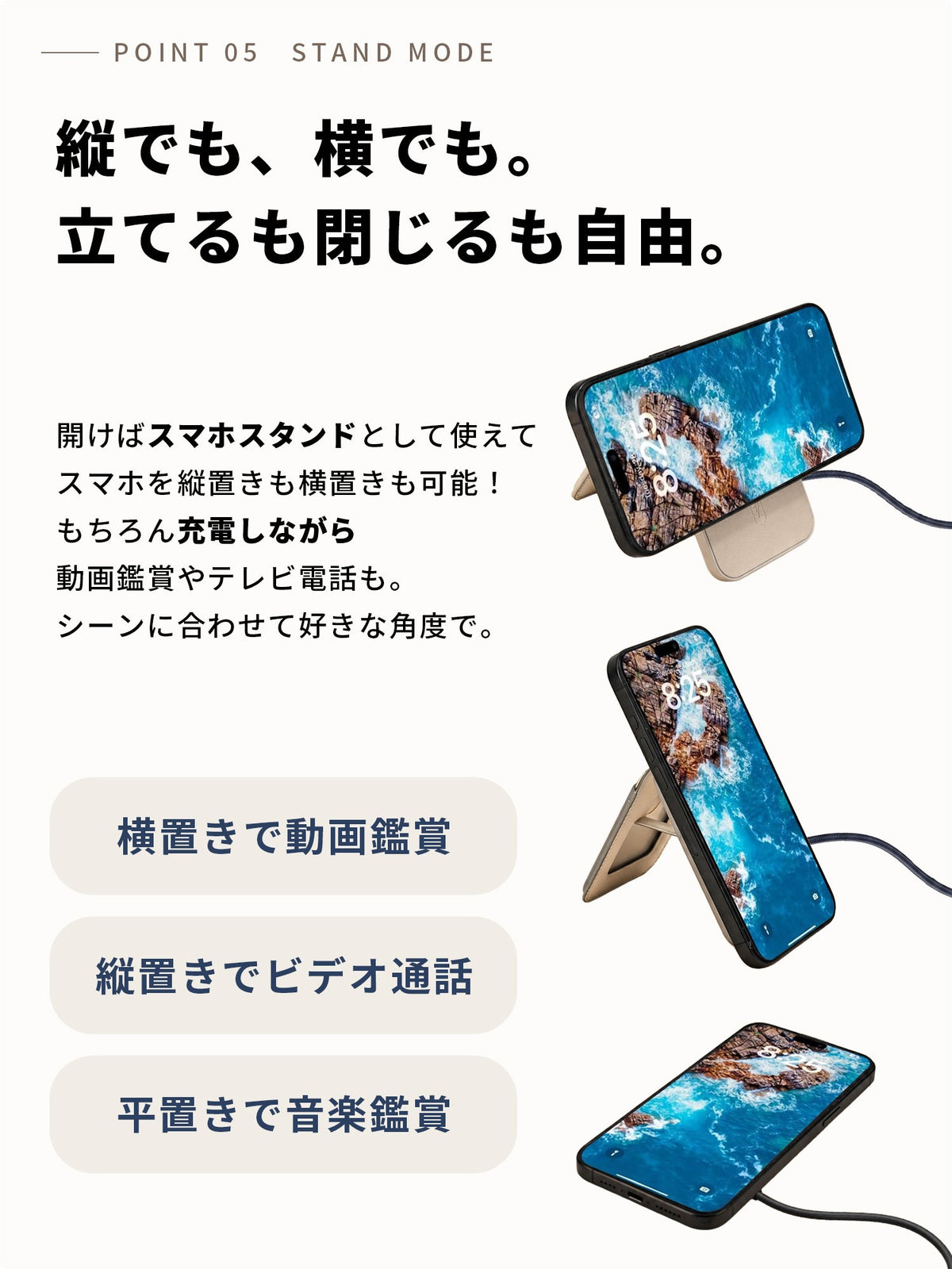 カードケース型ワイヤレス充電器 ZZ-CD02 ブラック（ギフトバッグ付き）