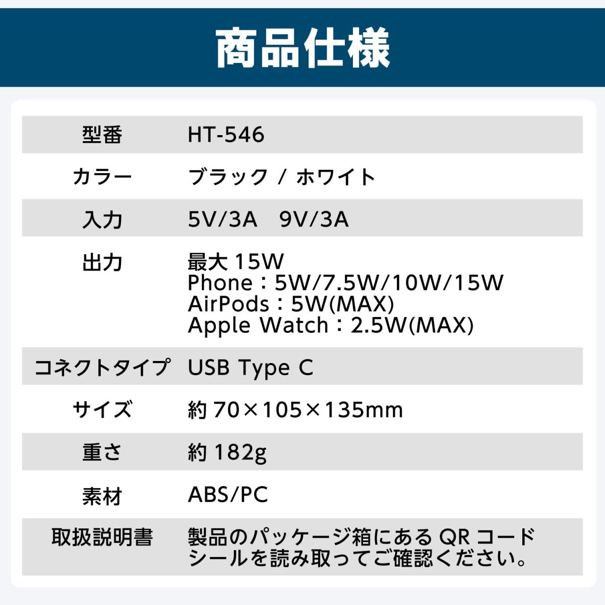 3in1 スタンド型ワイヤレス充電器 HT - 546