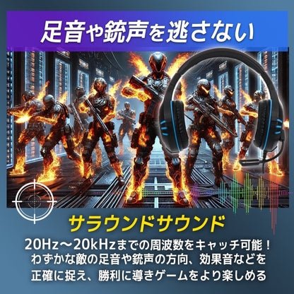 ゲーミングヘッドセット 有線タイプ