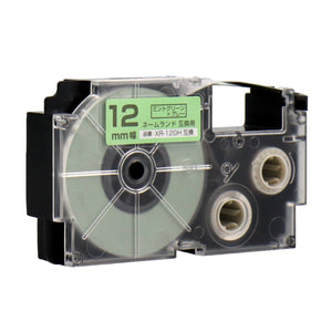 ネームランド用互換テープカートリッジ ミントグリーン×グレー文字 12mm