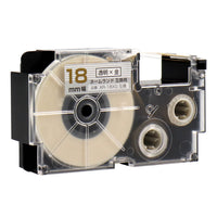 ネームランド用互換テープカートリッジ 透明×金文字 18mm